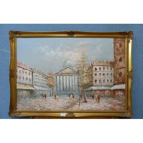 296 - * Bennett, Parisian scene, oil on canvas, framed