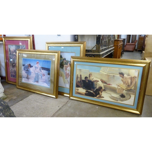 310 - Four Pre-Raphaelite prints, framed