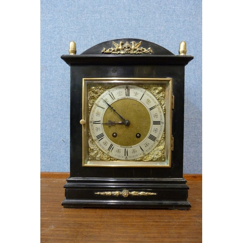 388 - A late 19th Century German Lenzhirch ebonised and gilt metal mantel bracket clock