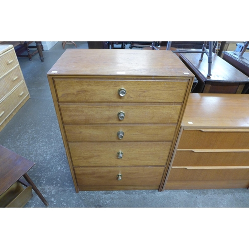 79 - A teak chest of drawers