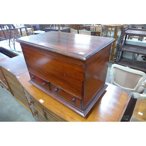 92 - A small Victorian style mahogany mule chest