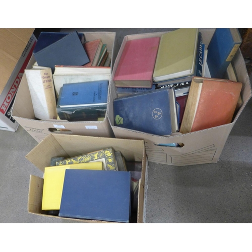 1270 - Three boxes of 20th Century hardback books **PLEASE NOTE THIS LOT IS NOT ELIGIBLE FOR POSTING AND PA... 