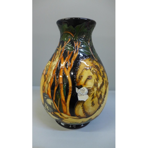 601 - A Moorcroft vase, Savannah Shade, No.53, designed by Paul Hilditch, 26cm, boxed