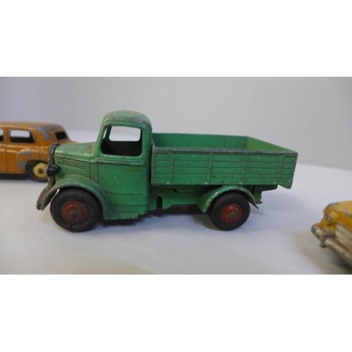 625 - Two Dinky Toys cars, Hillman Minx and Station Wagon and Bedford Truck