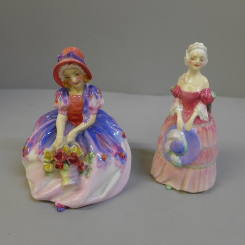 654 - Two Royal Doulton figures, Monica and Veronica