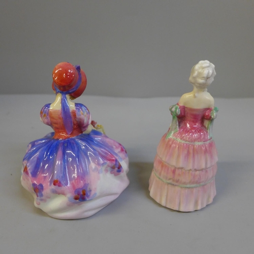 654 - Two Royal Doulton figures, Monica and Veronica