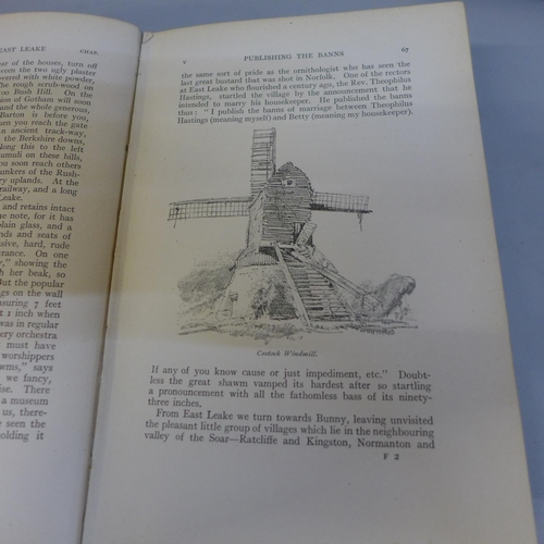 724 - Two Nottingham books; Highways & Byways in Nottinghamshire, and a large Ordnance Survey map of Notti... 