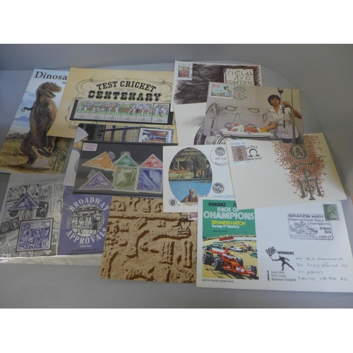 725 - A box of stamps, covers, etc.