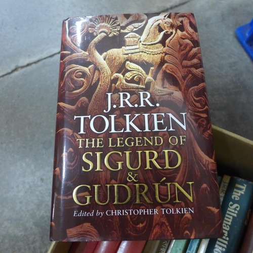 736 - A collection of Thirteen JRR Tolkein books, including two first editions and 1967 edition of 'Lord o... 