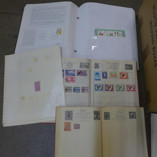 761 - Stamps:- box of stamps, covers, etc. - loose and in albums