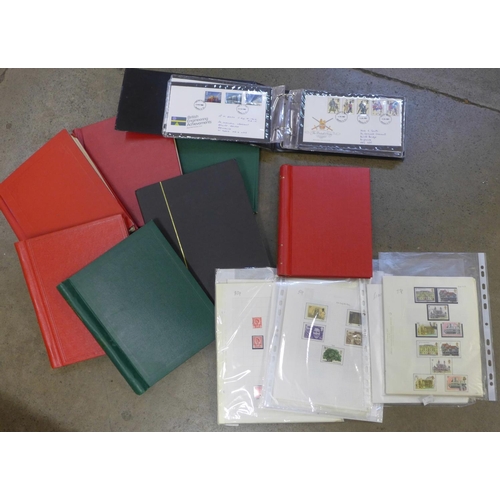 787 - Stamps:- box of GB stamp albums, covers, etc.