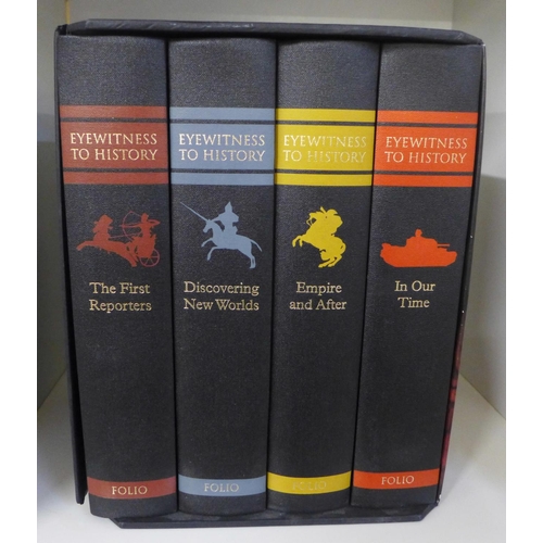 791 - A Folio Society set of four books, Eyewitness to History, 2008, in slip case