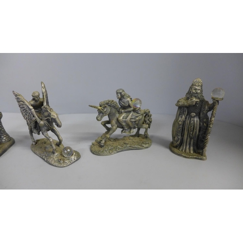 795 - Six Myth and Magic figures, boxed