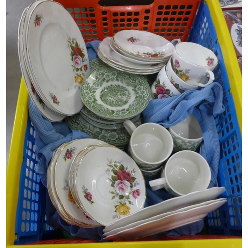 802 - An Albany tea set and a Broadhurst green and white tea set