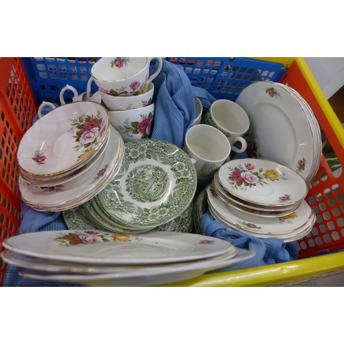 802 - An Albany tea set and a Broadhurst green and white tea set