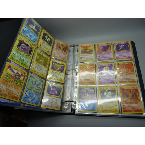 810 - Pokemon, complete Base set, Fossil, Jungle and Rocket, including:- Beckett graded Dark Dugtrio 8.5, ... 