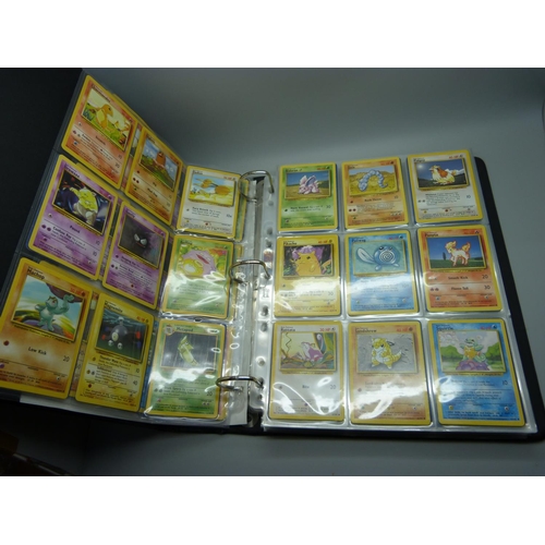 810 - Pokemon, complete Base set, Fossil, Jungle and Rocket, including:- Beckett graded Dark Dugtrio 8.5, ... 