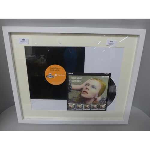 823 - David Bowie, a Royal Mail stamps limited edition set, Hunky Dory, framed