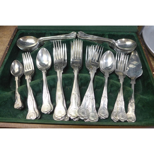 825 - A collection of plated cutlery