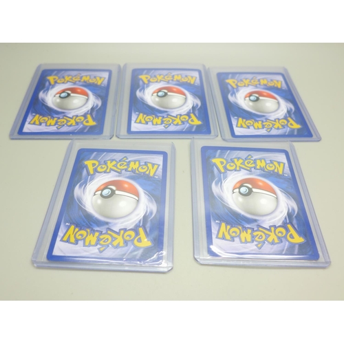 848 - Five German Holo team rocket Pokemon cards