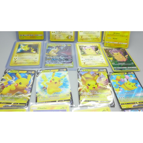 856 - Twenty rare Pikachu Pokemon cards including two sealed