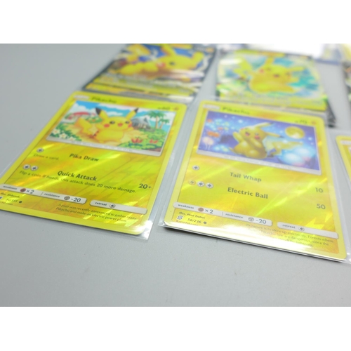 856 - Twenty rare Pikachu Pokemon cards including two sealed