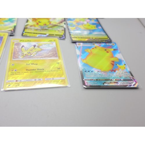 856 - Twenty rare Pikachu Pokemon cards including two sealed