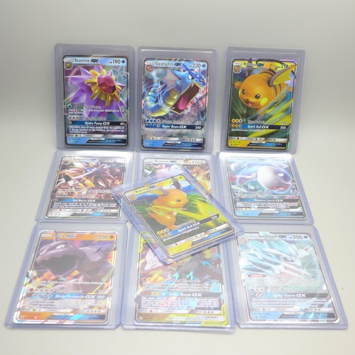 857 - Ten Gx Pokemon cards