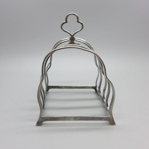 878 - A silver toast rack, Birmingham 1925, 61g