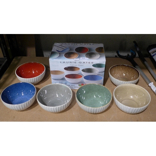 3008 - Laurie Gates Ceramic Bowl Set 6Pc   (283-196) * This lot is subject to VAT