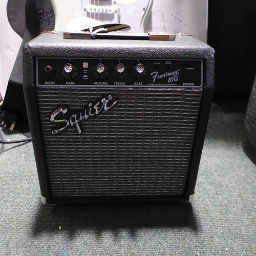 3037 - Fender Squier Electric Guitar and Amp (Damaged), original RRP £179.99 + VAT (283-19) * This lot is s... 