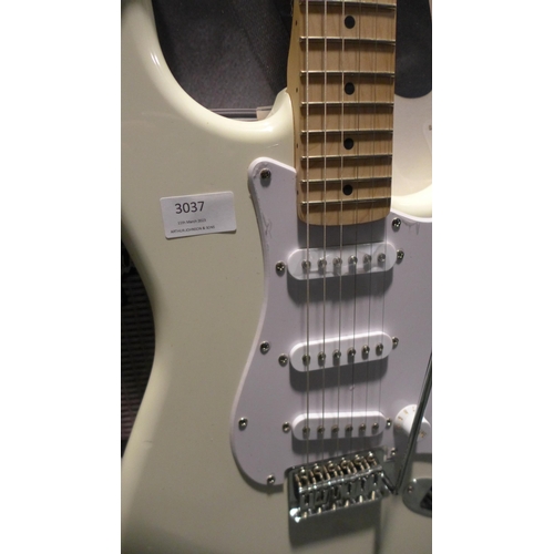 3037 - Fender Squier Electric Guitar and Amp (Damaged), original RRP £179.99 + VAT (283-19) * This lot is s... 