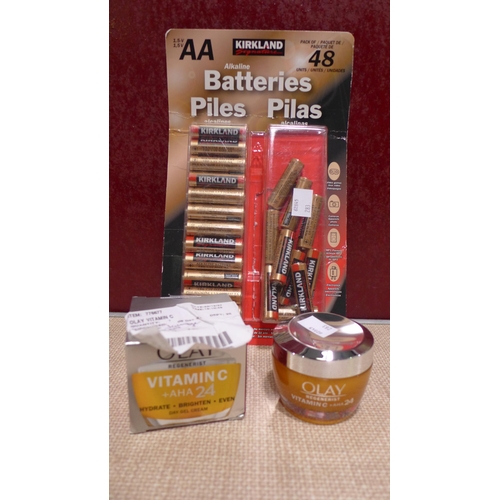 3068 - Ks AA Batteries and 2 x 50ml Olay Vitamin C Creams   (283-243,267) * This lot is subject to VAT