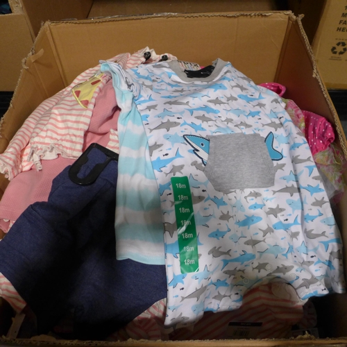 3128 - Box of misc children clothing (mixed sizes)