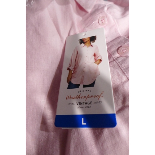 3139 - Bag of mixed sizes ladies weatherproof shirts (pink)