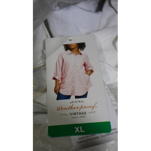 3161 - Bag of XL weatherproof ladies white shirts