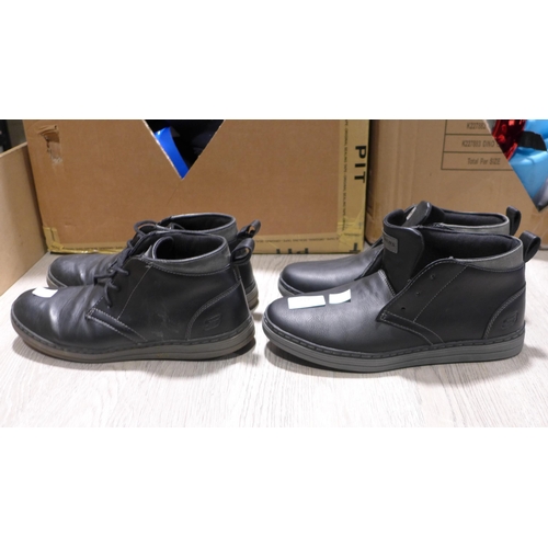 3217 - 2 pairs of black sketchers ankle boots (size 7)