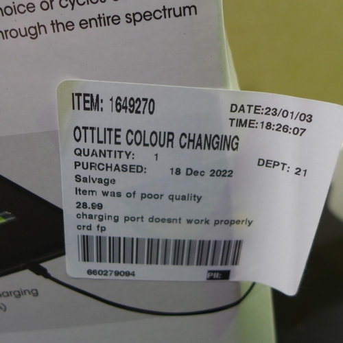 3284 - Ottlite Colour Changing LED Desk Lamp  (283-409) * This lot is subject to VAT