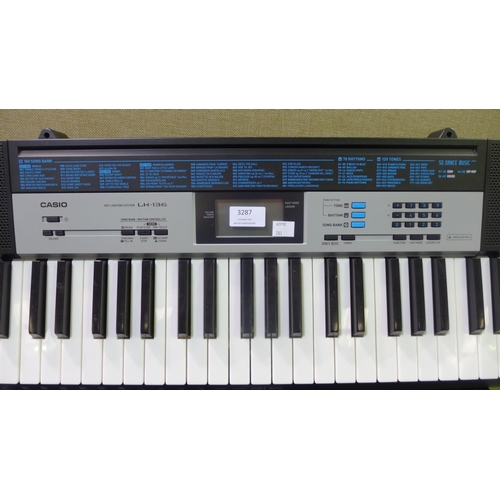 3287 - Casio Keyboard With Key Lighting (LK-136AD), original RRP £99.99 + VAT (283-389) * This lot is subje... 