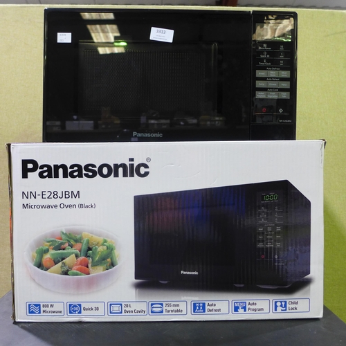 3313 - Panasonic Solo Black Microwave (NN-E28JBM)(283-461) * This lot is subject to VAT