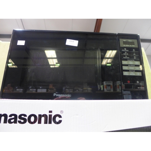 3313 - Panasonic Solo Black Microwave (NN-E28JBM)(283-461) * This lot is subject to VAT