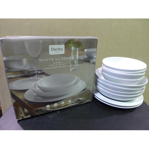 3314 - Denby White Porcelain Dinnerware   (283-459) * This lot is subject to VAT