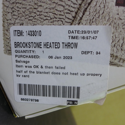 3316 - Brookstone Heated Throw 50x 60  (283-482) * This lot is subject to VAT