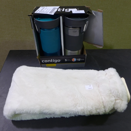 3318 - 2x Contigo Autoseal Mug and So Long Hot Water Bottle (283-476,490) * This lot is subject to VAT