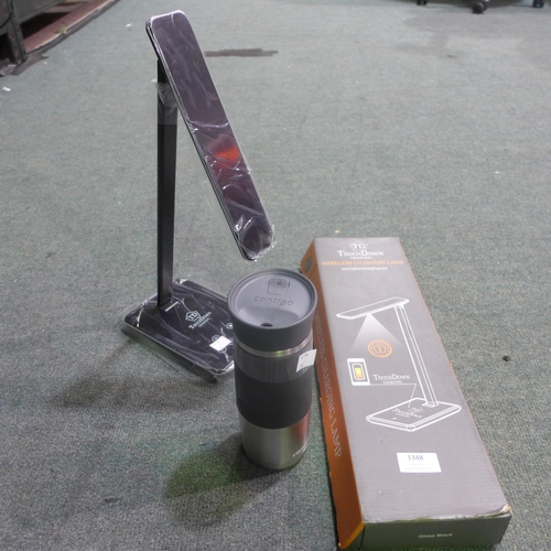 3348 - LED Black Lamp and A Contigo Autoseal Mug (283-171,195) * This lot is subject to VAT