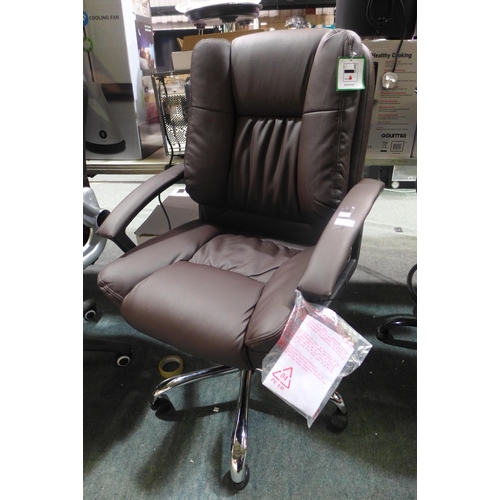 3352 - Homecell high back office chair (Brown) RRP £120.00