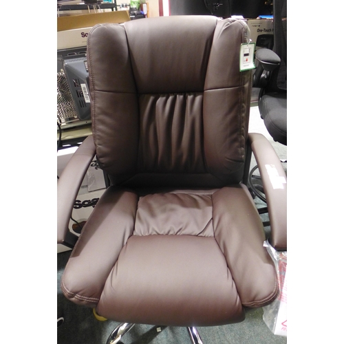 3352 - Homecell high back office chair (Brown) RRP £120.00