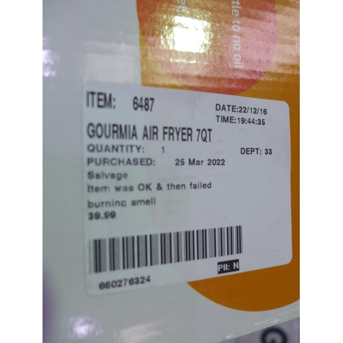 3411 - Gourmia Air Fryer 7Qt     (283-166) * This lot is subject to VAT