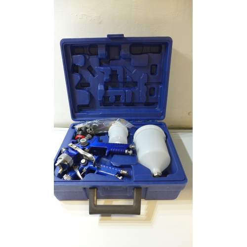 2009 - Twin HVLP painting spray gun set in case