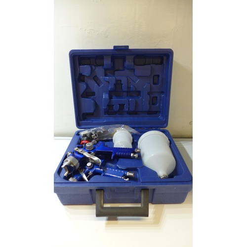 2009 - Twin HVLP painting spray gun set in case